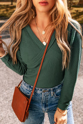 ANIKA | Slim Knit Bodysuit with Long Sleeves-1